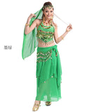 4pcs Set Performance Belly Dance Costume Bollywood Costume Indian Dress Egypt Bellydance Dress Womens Belly Dancing Costume