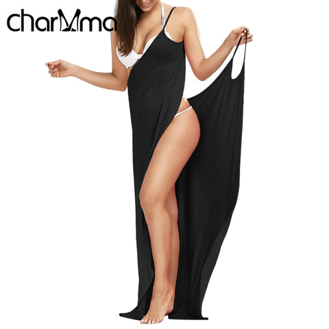 CHARMMA Cover Up Wrap Slip Dress Summer Beach Wear Women Bikini Cover Up