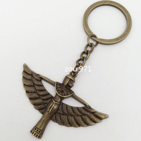1pcs Antique Bronze Plated CHARM Egypt Egyptian Queen Jewelry Pendant Keychain