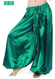 New Men's and Women's Belly Dance Costume training Pants Sexy satin egypt Tribal Dancing Harem Pants 8 colors