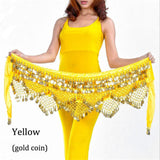 320 Coins Belly Dance Waist Chain Hip Scarf Bellydance Belt Professional Belly Chiffon Skirt Scarfs Wrap Egypt Nile 11 Colors